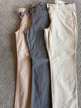 3 pairs of Men’s Slim fit  BONOBOS pants 33x30